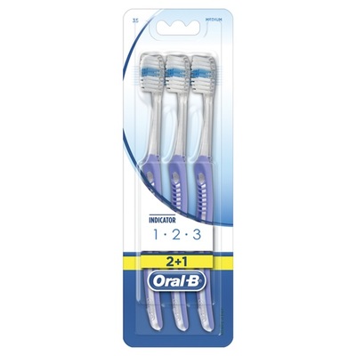 Oral B 1.2.3. Tandenborstel Indicator Medium
