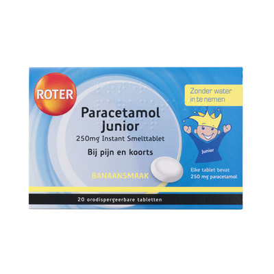 Roter Paracetamol junior 250 mg smelttabletten