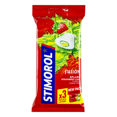 Stimorol Kauwgom max splash strawberry lime