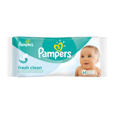 Pampers Fresh Clean Babydoekjes Enkelpak 64 Doekjes