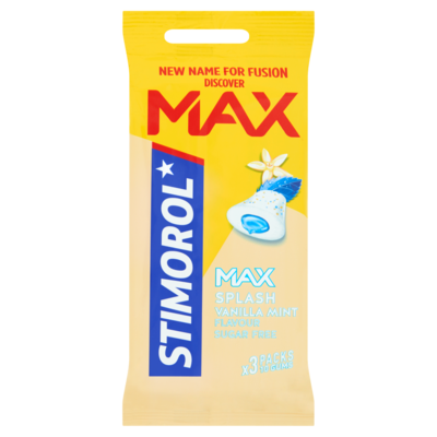 Stimorol Max Splash Vanilla Mint Flavour Sugar Free 3 x 22 g