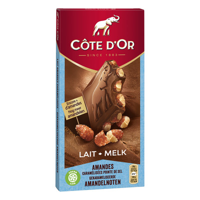 Côte d'Or Bloc melk gekarameliseerde amandelen