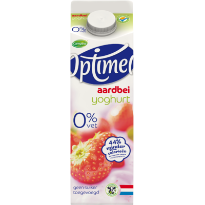 Optimel Yoghurt aardbei 0% vet
