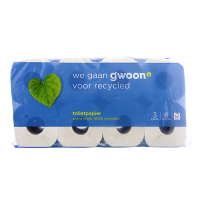 G'woon Toiletpapier recycled 3-laags