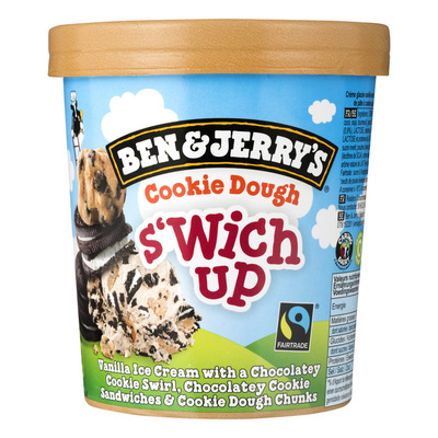 Ben & Jerry's Cookie dough s'wich up