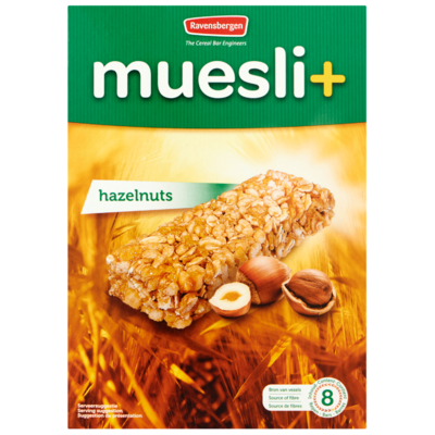 Muesli+ Mueslireep hazelnoot