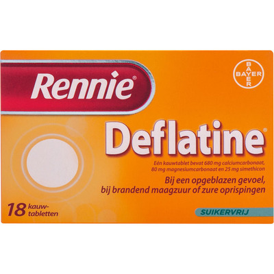 Rennie Deflatine kauwtabletten suikervrij