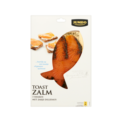 Huismerk Toast Zalm 3 Smaken met Zakje Dillesaus