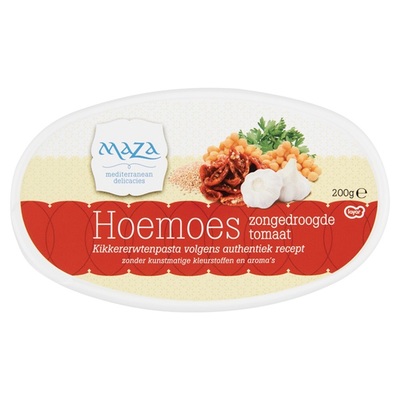 Maza houmous zongedroogde tomaat