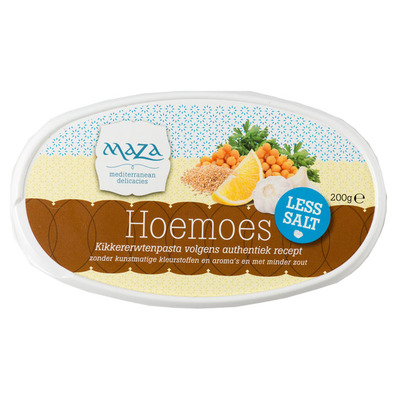 Maza Houmous laag in zout