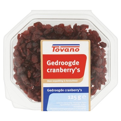 Tovano cranberries gedroogd