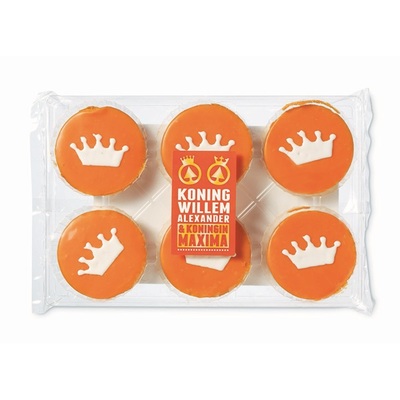 Aviateur Koek Oranje Glace Koek Met Kroon