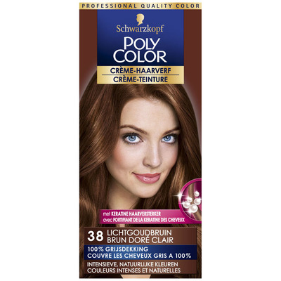 Schwarzkopf Poly color haarverf licht goudbruin 38