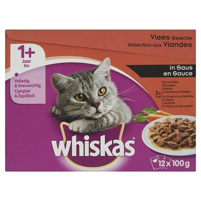 Whiskas Kattenvoer Vleesselectie In Saus