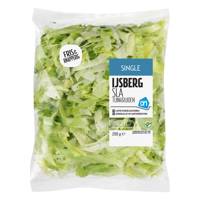 Huismerk IJsbergsla met tuinkruiden