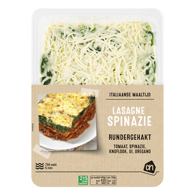Huismerk Spinazie lasagne