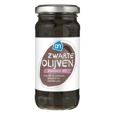 Huismerk Zwarte olijven zonder pit