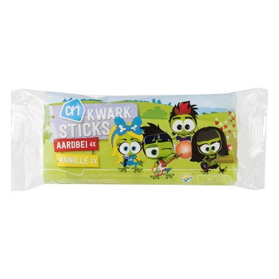 Huismerk Kwarksticks aardbei-vanille