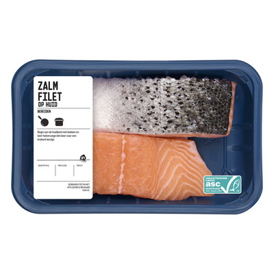 Huismerk Zalmfilet op huid