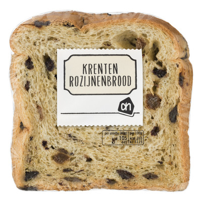 Huismerk Krenten- en rozijnenbrood half