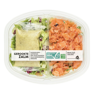 Huismerk Maaltijdsalade gerookte zalm