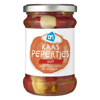 Huismerk Rode pepers gevuld met verse kaas