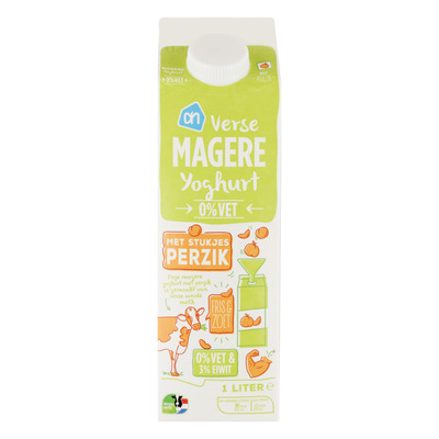 Huismerk Magere yoghurt perzik