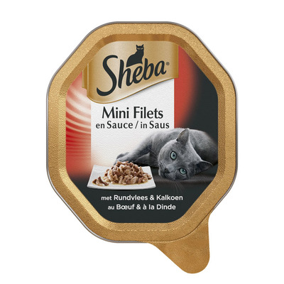 Sheba Mini filetssaus rund & kalkoen