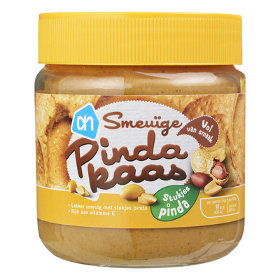 Huismerk Pindakaas met stukjes pinda