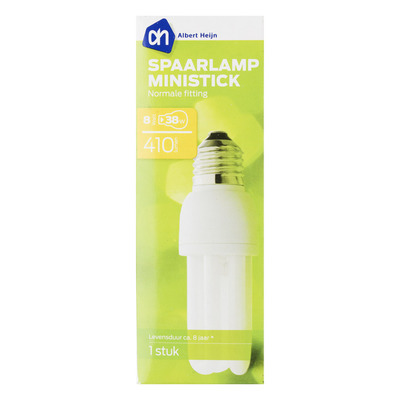 AH Spaarlamp ministick 8W normale fitting