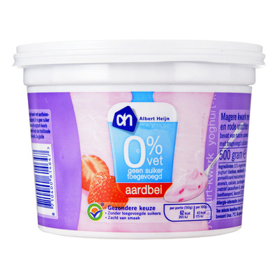Huismerk Aardbeienkwark 0% vet