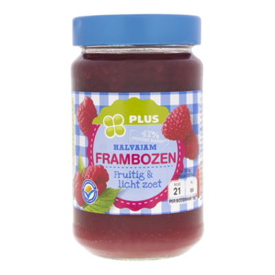 Huismerk Halvajam framboos