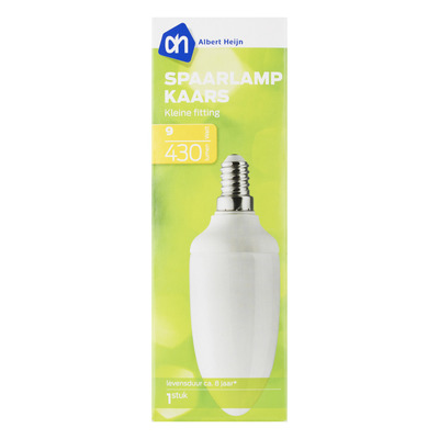 AH Spaarlamp kaars 9W kleine fitting