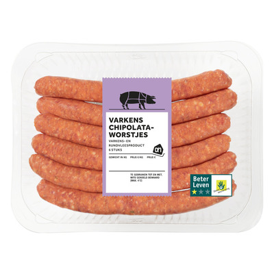 AH Varkens chipolataworstjes