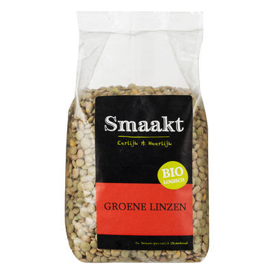Smaakt Groene linzen
