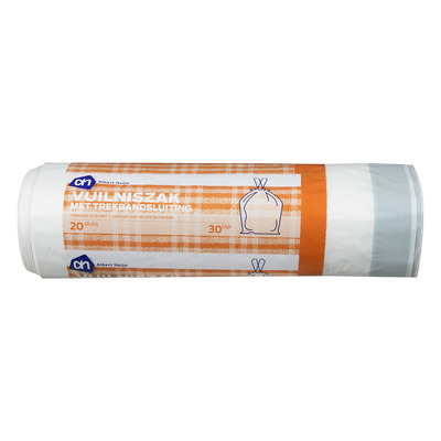 Huismerk Vuilniszakken 30 liter trekband