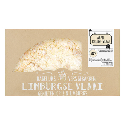 Huismerk Appelkruimelvlaai half