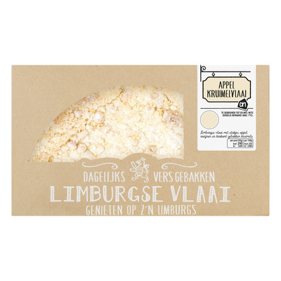 Huismerk Appelkruimelvlaai half