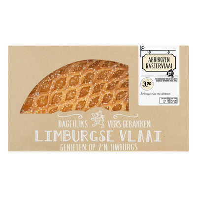 Huismerk Abrikozenvlaai half