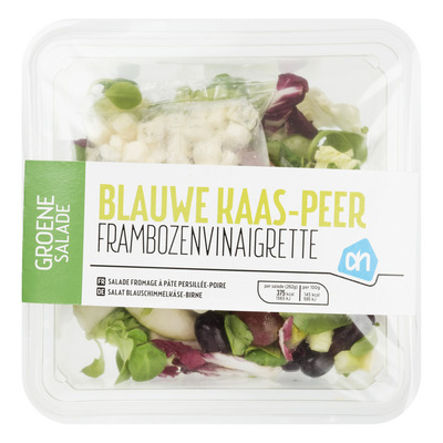 AH Groene salade blauwe kaas-peer