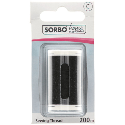 Sorbo Garen 100% polyester zwart 250m