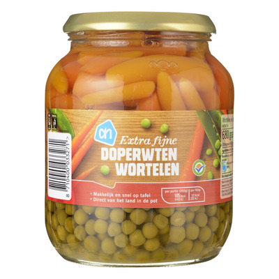 Huismerk Doperwtjes worteltjes extra fijn