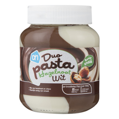 Huismerk Duopasta hazelnoot wit