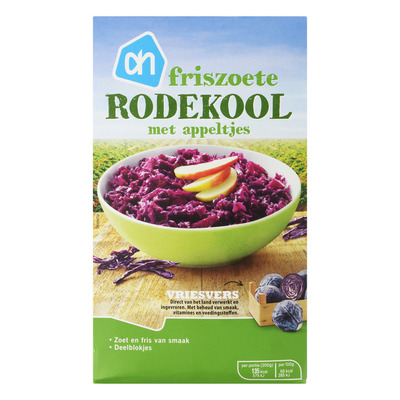 Huismerk Rodekool met appel deelblokjes