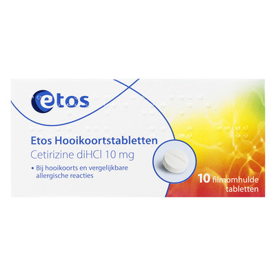 Etos Hooikoortstabletten cetirizine 10 mg