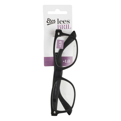 Etos Leesbril black matt +1