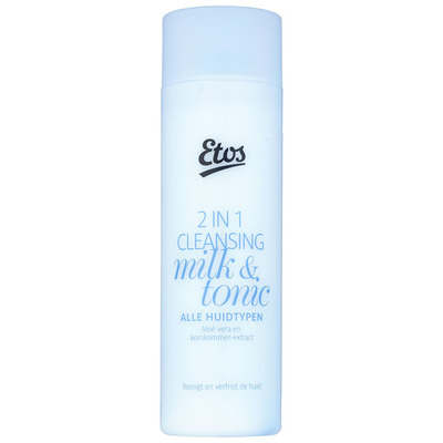 Huismerk 2 in 1 cleansing milk en tonic