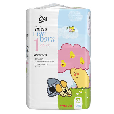 Huismerk Luiers maat 1 (newborn) 2-5 kg