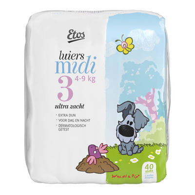 Huismerk Luiers maat 3 (midi) 4-9 kg