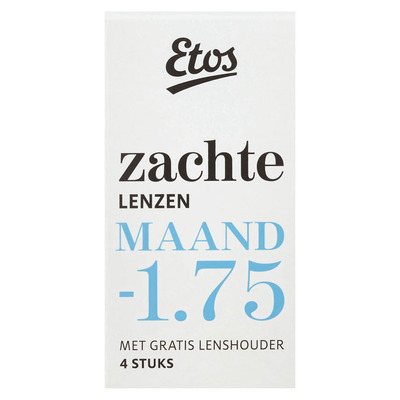 Etos Zachte maandlenzen -1,75 + lenshouder